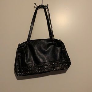 Black studded purse